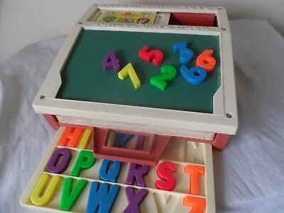 Buy Vintage Fisher Price School Days Desk With Magnetic Letters/Numbers & Cards • 19.99£
