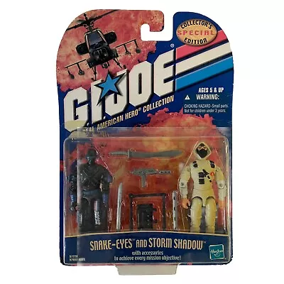 Buy Vintage 2000 Hasbro GI Joe Figure Snake Eyes Storm Shadow Special SEALED ON CARD • 9.99£