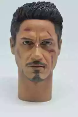 Buy 1/4 Scale Damaged Tony Stark Head Sculpt For MK43 MK45 Hot Toys T800 B • 44.39£