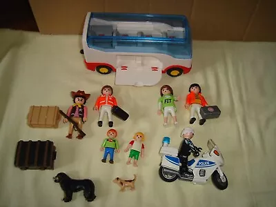 Buy Playmobil Bus And Figures Bundle Police Bike And Rider Bundle • 14.99£