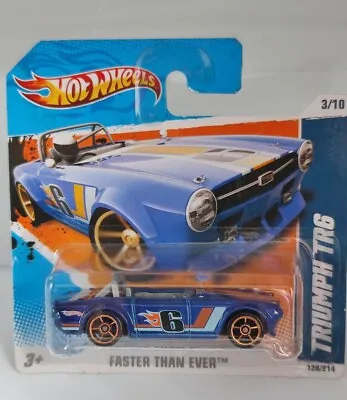Buy Hot Wheels Triumph TR6 Blue And Orange 1:64 3/10 MOC Faster Than Ever • 14.99£