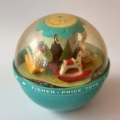 Buy Vintage Fisher Price Roly Poly Chime Ball Retro Baby Toy 1972 • 8.99£