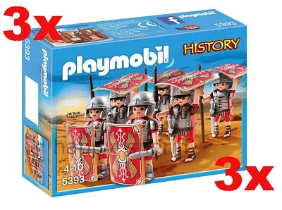 Buy Playmobil Roman Legionaries Figures 18 X Army Soldiers 3 X Set 5393 NEW Boxed • 99.35£