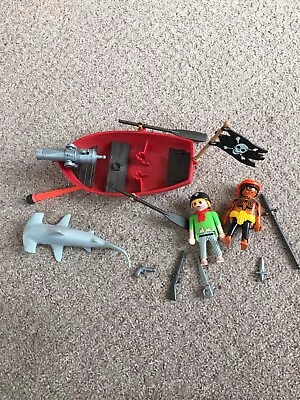 Buy Playmobil Pirates Rowing Boat And Shark Set 5137 • 8£