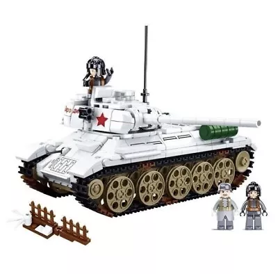 Buy Military WW2 T34 Main Battle Tank Building Blocks  Model Bricks DIY Kids Toys • 29.99£
