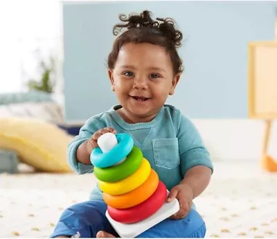 Buy Rock-A-Stack Baby Toy, Roly-Poly Ring Stacking Toy For Infants And Toddlers • 6.99£