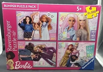 Buy Barbie Bumper Jigsaw Puzzle Pack: 4 X 100 Piece :  New & Sealed  • 12£