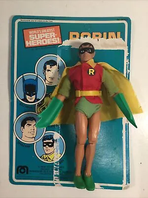 Buy Mego Robin Figure 1977 With Its Original Backing Card 8” Figure Batman DC Comics • 135£
