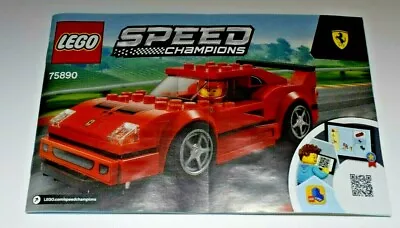 Buy Lego 75890 Speed Champions Ferrari F40 Competizione Instruction Manual ONLY NEW! • 2.89£