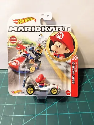 Buy Hot Wheels Mario Kart Baby Mario B Dasher • 8.99£
