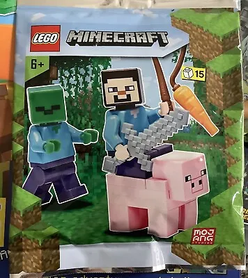 Buy LEGO Minecraft Steve, Zombie And Pig Foilbag 662101 - NEW • 6.75£