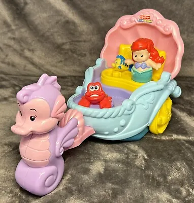 Buy Fisher Price Little People Disney The Little Mermaid Musical Carriage & Figure  • 8.50£