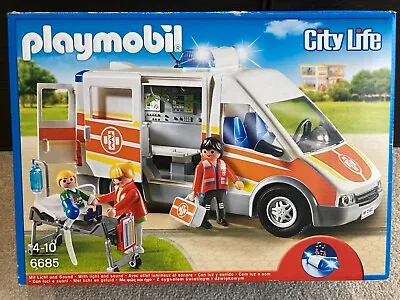 Buy PLAYMOBIL 6685 City Life Ambulance With Lights And Sound Playset • 24.99£