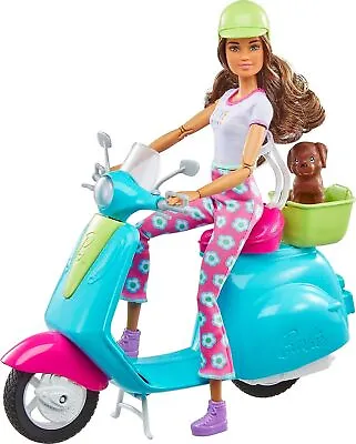 Buy Barbie Fashionistas Doll & Scooter Travel Playset • 24.99£