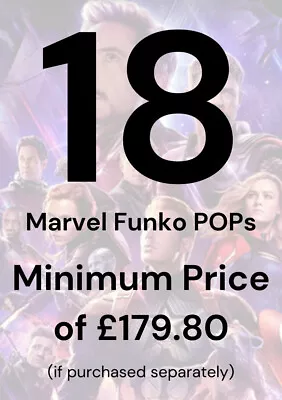 Buy Funko POP Mystery Box Random 18 Genuine Marvel Funko POP With Protectors • 99.99£