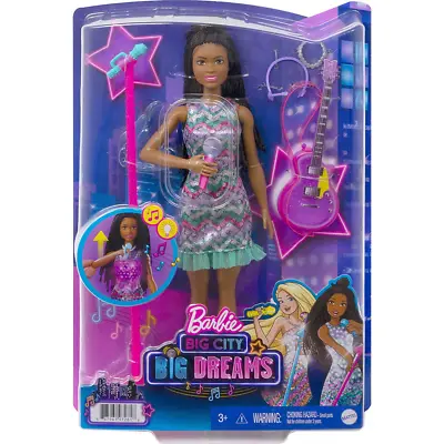Buy Barbie Big City Dreams Singing Barbie Brooklyn Roberts Doll 11.5in Braids Lights • 14.95£