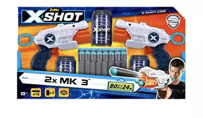 Buy X-Shot 2x MK 3 Dart 2 Packs Blasters Kid Garden Games • 15.99£