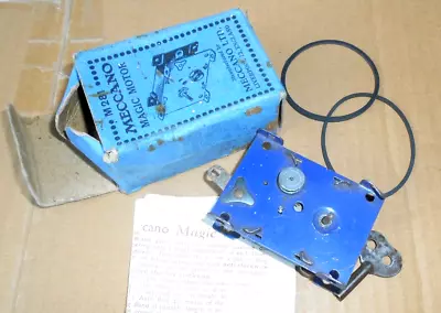 Buy Meccano Boxed Blue Magic Clockwork Motor With Key And Drive Bands Gc • 7.99£