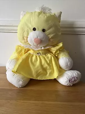 Buy YELLOW CAT 14  PUFFALUMP & CLOTHES Soft Toy FISHER PRICE VINTAGE 1986 • 24.99£