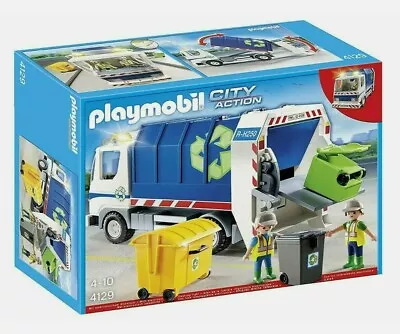 Buy Playmobil Recycling Bin Rubbish Lorry 4129 With Bins Brand New In Box • 52.90£