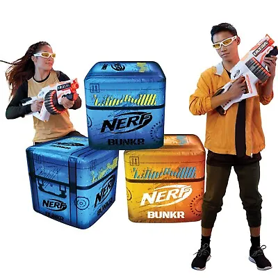 Buy Nerf Bunkr Go Battle Set Inflatable Stackers Game Field - 3 Stackable  Cubes • 14.99£