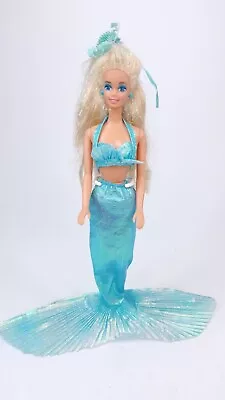 Buy 1991 Mermaid Barbie Doll Vintage Mattel With Blue Pink Stripe • 35.52£