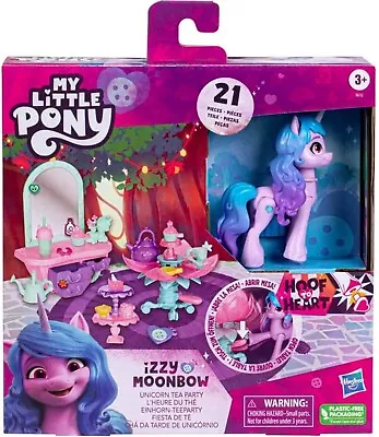 Buy Hasbro My Little Pony Izzy Moonbow Unicorn Toy Tea Party Set 21 Pieces BNIB • 26£