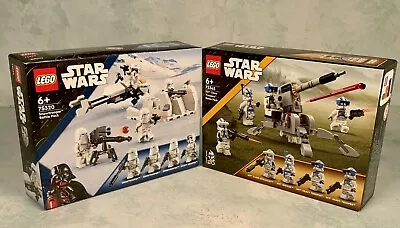 Buy LEGO Star Wars Snowtrooper & 501st Clone Trooper Battle Pack Sets 75320 + 75345 • 33.79£