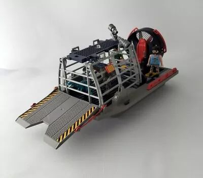 Buy Playmobil 9433 The Explorers Airboat With Raptor Dinosaur Cage • 10£
