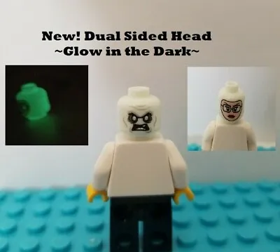 Buy New! Lego Glow In The Dark Head Minifigure Girl Zombie Balaclava Glasses Mask • 3.31£