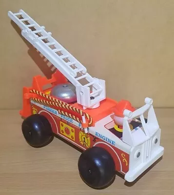 Buy Vintage 1968 Fisher Price Little People Retro Wooden 720 Fire Engine Fire Truck • 14.99£