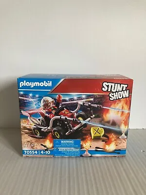 Buy Playmobil 70554 Stunt Show Fire Quad Playset • 14.99£