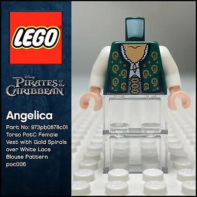 Buy GENUINE LEGO Pirates Of The Caribbean Minifigure Angelica Torso POC006 4195 • 4.99£