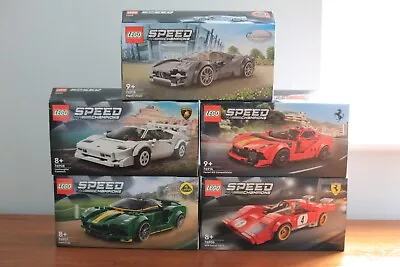Buy Lego Speed Champions | 5 Sets | Pagani And Lotus And Lamborghini And 2 Ferraris • 16£