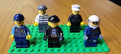 Buy 5 X Lego Police And Criminal Minifigure Set With Accessories Used Good Condition • 5.95£