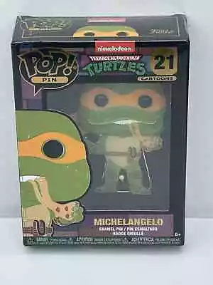 Buy Funko Pop Michelangelo Teenage Mutant Ninja Turtles Pin Uk Cartoons No 21 • 11.95£