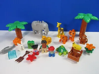 Buy GENUINE Lego DUPLO ZOO KEEPER SAFARI ANIMAL FIGURE BUNDLE Lion Monkey Giraffe • 23.23£