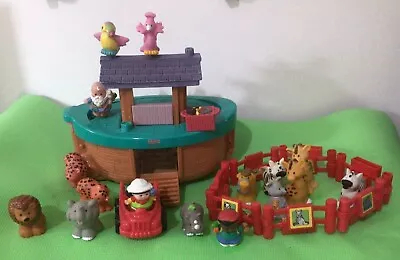 Buy Fisher Price Little People Zoo Noah's Ark Boat And Animals Set Lot Of Figures • 9.50£