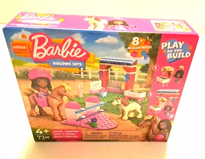 Buy BARBIE Horse Jumping Mega Building Set HDJ84 1 Micro-Doll 73 Pieces In Total VGC • 9.50£