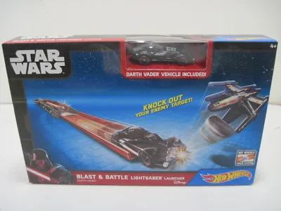 Buy NIB Star Wars Hot Wheels Blast And Battle Lightsaber Launcher Darth Vader Disney • 19.27£
