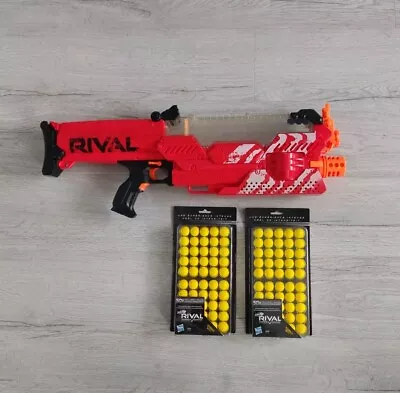 Buy Nerf Rival Nemesis MXVII-10k Blaster/Gun - Red - Plus 100 Ammo Balls No.4 • 99.99£