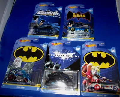 Buy Hot Wheels Dc Universe Batman Cars Harley Quinn Mr. Freeze Complete Set Of 5 New • 25.02£