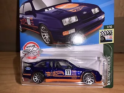 Buy Ford Sierra Rs Cosworth Race Car Blue Hot Wheels Diecast Model 1:64 Scale New • 9.99£