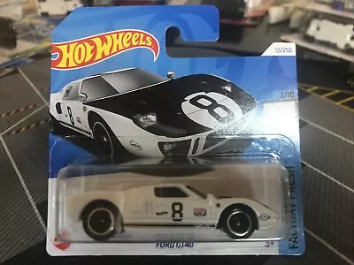 Buy HOT WHEELS -  FORD GT40 - WHITE - FACTORY FRESH - SHORT CARD   Combine Post • 3.45£