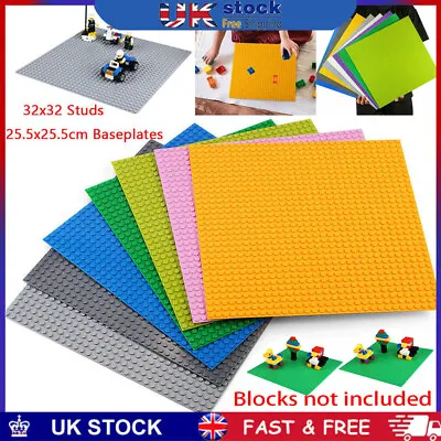 Buy 6x Building Base Plate Compatible With-Legos Baseplate 32x32 Studs 25.5 X 25.5cm • 6.59£