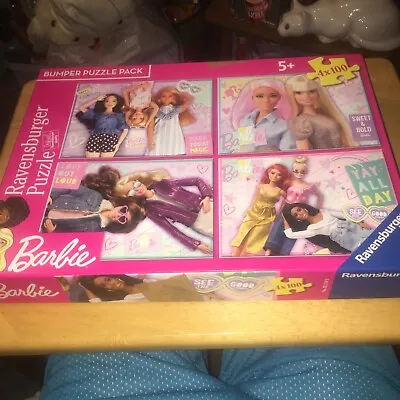 Buy Barbie Bumper Puzzle Pack 4x100 Piece Puzzles Ravensburger 100% Complete Mint • 18.95£