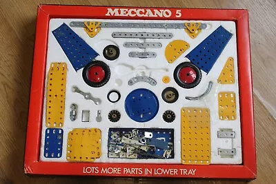 Buy NICE Vintage Meccano Set No. 5 - 1970's - Upper And Lower Tray • 38£
