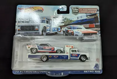 Buy Hot Wheels Premium Team Transport '72 Plymouth Cuda And Retro Rig. Number 46. • 21.99£