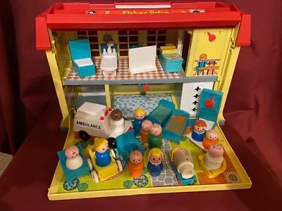 Buy Fisher Price Hospital With Little People (Vintage) • 62.73£