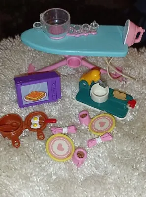 Buy Fisher Price Loving Family Dolls House Accessories Iron Toaster Pan Cups Kitchen • 24.99£